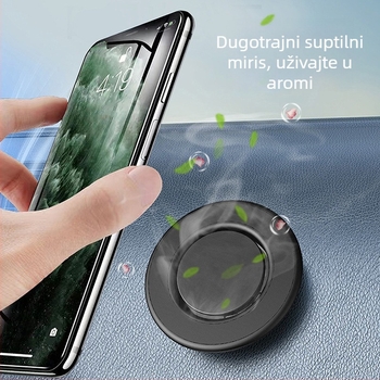 Auto držač za telefon s magnetskom bazom — univerzalan, ABS plast, silika gel, tablete mirisa