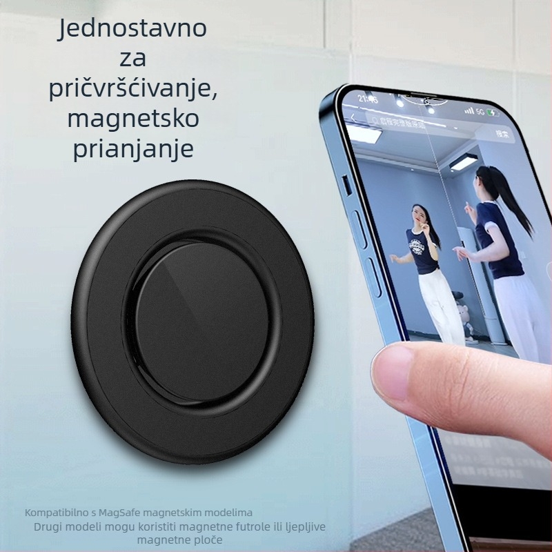 Auto držač za telefon s magnetskom bazom — univerzalan, ABS plast, silika gel, tablete mirisa