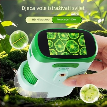 Dječja prenosna 4K kamera mikroskop sa zaslonom, model X10, 2-inčni LCD, TF kartica za pohranu, ABS kućište