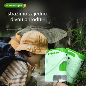 Dječja prenosna 4K kamera mikroskop sa zaslonom, model X10, 2-inčni LCD, TF kartica za pohranu, ABS kućište