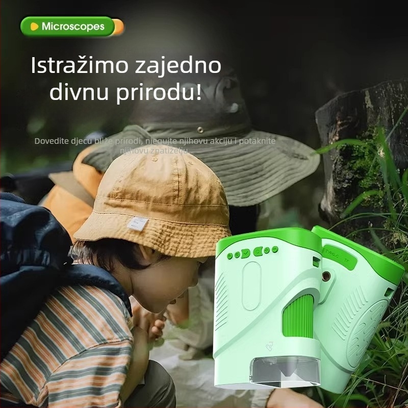 Dječja prenosna 4K kamera mikroskop sa zaslonom, model X10, 2-inčni LCD, TF kartica za pohranu, ABS kućište