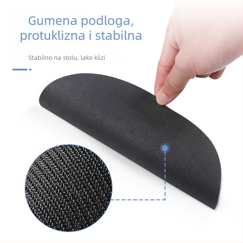 Miš-podloga s podrškom za zapešće, stolna podloga od prirodne gume, protuklizna, injekcijsko oblikovana, OEM prilagodba