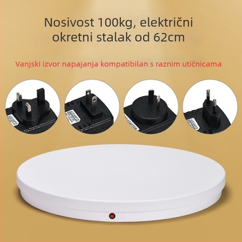 Električni rotirajući stol za fotografiranje proizvoda s daljinskim upravljačem, nosivost 100 kg, ABS konstrukcija, modeli 6062A/6062DC