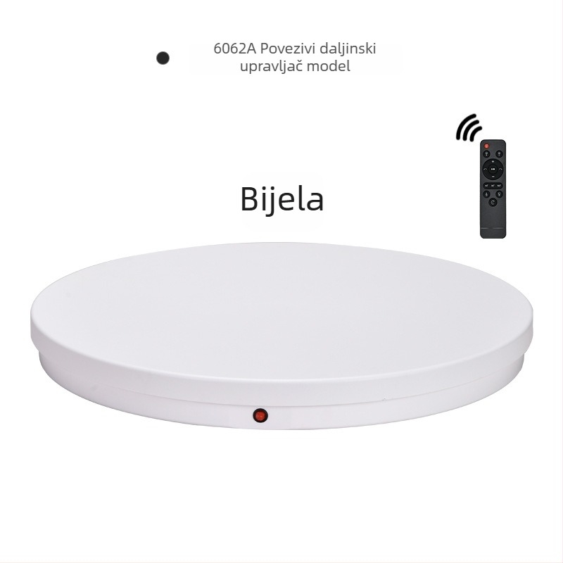 Električni rotirajući stol za fotografiranje proizvoda s daljinskim upravljačem, nosivost 100 kg, ABS konstrukcija, modeli 6062A/6062DC