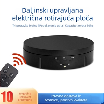 Električna rotirajuća vitrina za izlaganje nakita s daljinskim upravljačem, USB napajanje, ABS kućište, okrugli dizajn