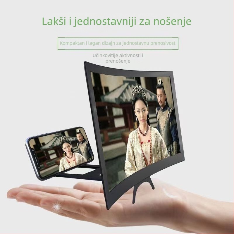 Držač za povećanje zaslona za mobitel – ABS + PMMA, povećanje, zaštita očiju, zaštita od zračenja, univerzalni stalak