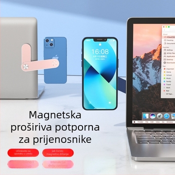 Lazy stand za Mac i prijenosna računala, magnetska bočna podrška, prijenosni nosač od aluminijske legure za telefon i računalo