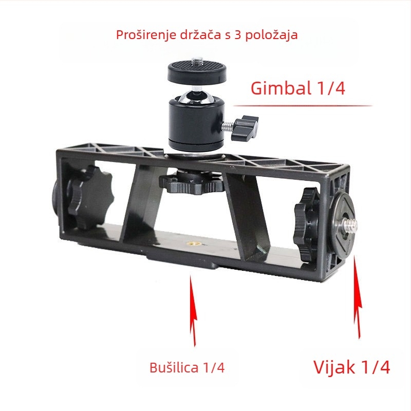 Chi Deshun Držač za mobitel za livestream, dodani stalak, plastični materijal, IP stil, 1/4-inčni navoj
