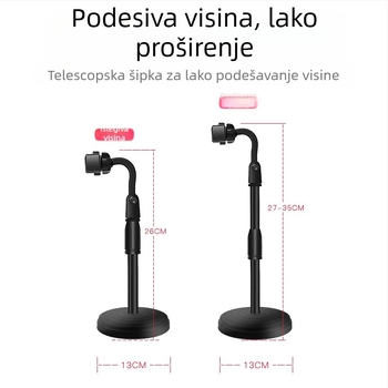 Stalak za telefon za stolno korištenje, rotirajući, podesiva visina, protiv vibracija, model PC-10