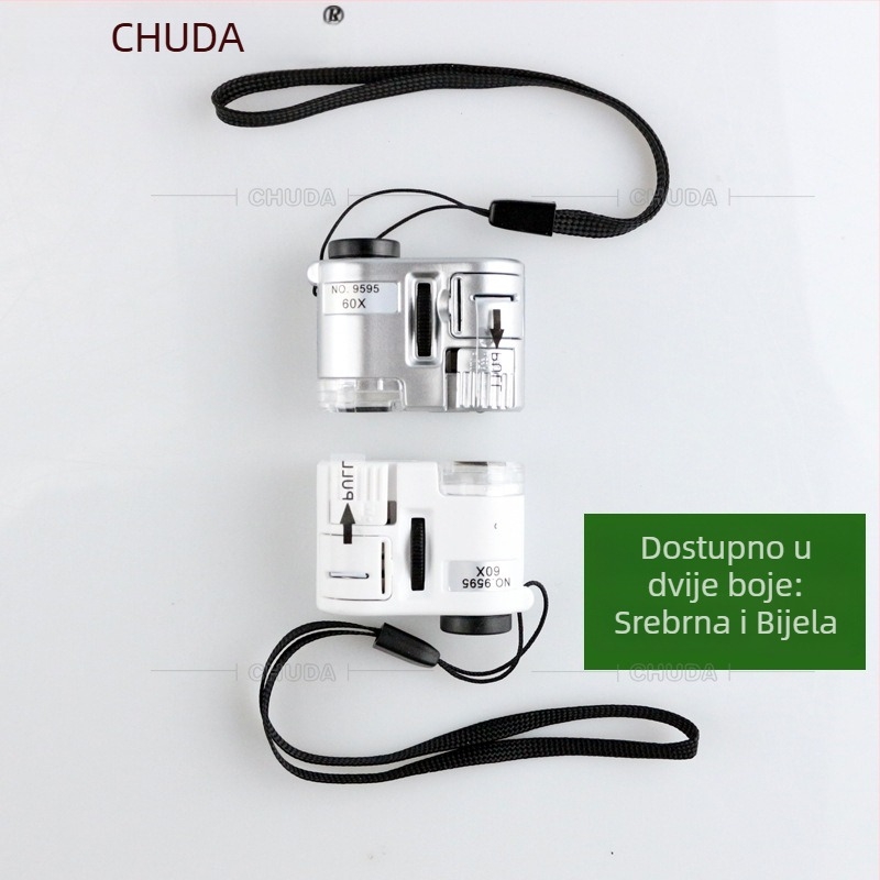 Chuda Prijenosni džepni mini mikroskop i telefonska lupa za identifikaciju nakita, Model 9595