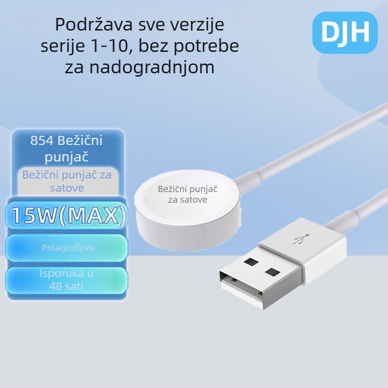 Bežični punjač za sat – magnetsko punjenje, izuzetno tanak, prijenosan, QC 2.0, 2.5W