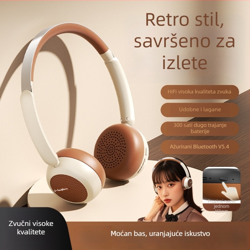 Bežične ANC slušalice za sport i gaming, Bluetooth 5.0, domet 10 m, trajanje baterije više od 8 sati, IPX3 otpornost