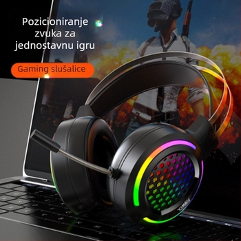 Wolf Hunter H500 gaming slušalice s RGB osvjetljenjem 7.1, USB spoj, 3,5 mm priključak, mikrofon, frekvencijski opseg 20–20000 Hz