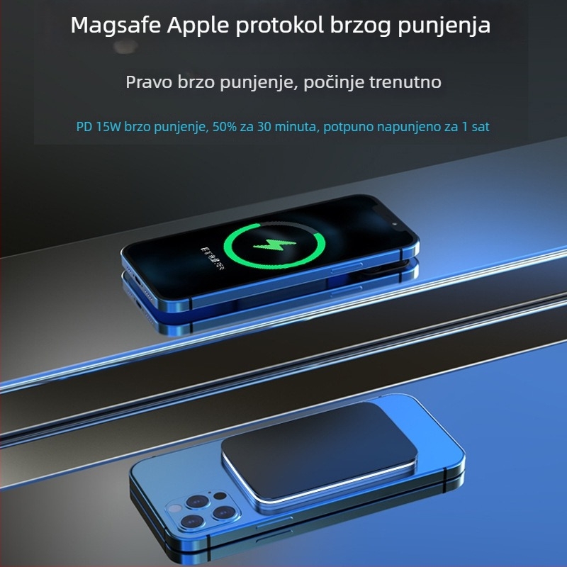 Apple MagSafe magnetska bežična power banka, CCC certificirana, brzo punjenje, prilagodljiva