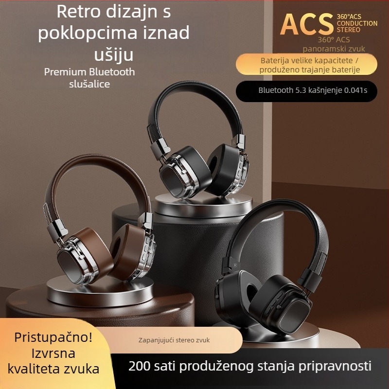 Slušalice - Bežične Bluetooth 1.1, sportski silikonski dizajn na glavi, Huawei čip, vodootporne, trajanje baterije 0–4 h