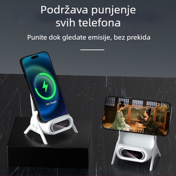 Qi bežični punjač za telefone, 15W maksimalno, izlaz 2A, magnetno punjenje podržano, brzo punjenje, prilagodljivo