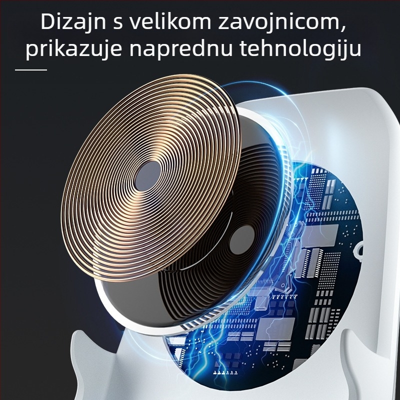 Qi bežični punjač za telefone, 15W maksimalno, izlaz 2A, magnetno punjenje podržano, brzo punjenje, prilagodljivo