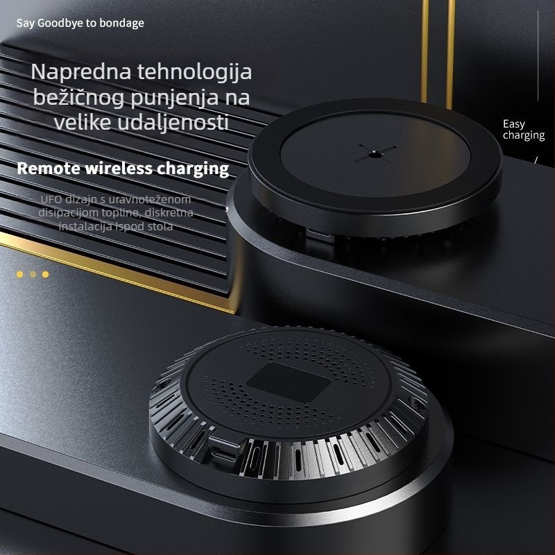 Kružni skriveni bežični punjač za mobilne telefone, QC3.0, 10W izlaz, 1.67A, CE/FCC/ROHS certificirano