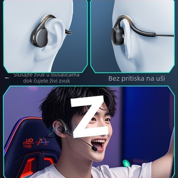 Žični headset za livestream s mikrofonom s redukcijom buke, za PC/Desktop/Laptop, 3,5 mm priključak, kabel 2 m, sve-u-jednom