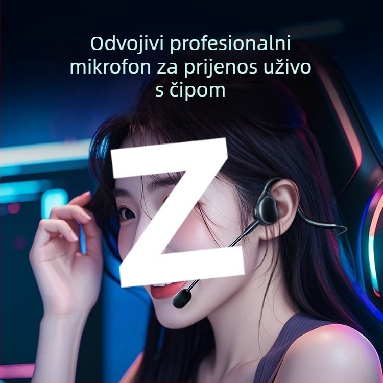 Žični headset za livestream s mikrofonom s redukcijom buke, za PC/Desktop/Laptop, 3,5 mm priključak, kabel 2 m, sve-u-jednom