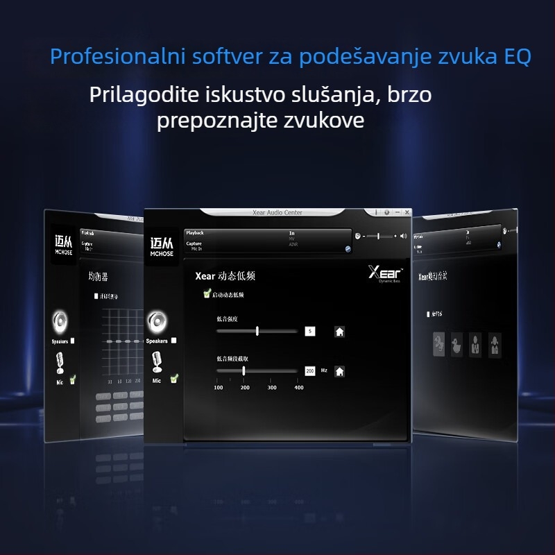 Esports bežične gaming slušalice V9 – 53mm driveri, 20–20k Hz, Bluetooth/2.4G/Wired, 3,5mm priključak, ugrađen mikrofon
