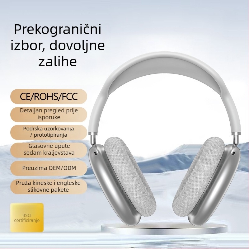 Pangpai Bežične over-ear Bluetooth slušalice – Bluetooth 5.3, domet 10 m, IPX3, do 8 sati rada, stereo