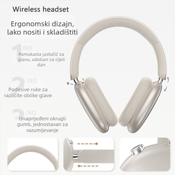 P859 Bluetooth slušalice s aktivnim uklanjanjem šumova, bežične, 40 mm zvučnice, 400mAh baterija, raspon frekvencija 20–20 kHz