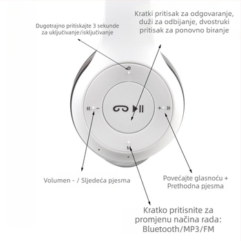P47 bežične gaming slušalice – Bluetooth 5.0, domet 10 m, IPX4 vodootpornost, trajanje baterije 4–8 sati, stereo zvuk