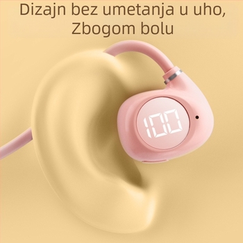 V40 Bluetooth slušalice s kostnom vodljivostom, na glavi za sport, otporne na znoj, domet 10 m, BT 5.3, trajanje >8 sati, IPX3