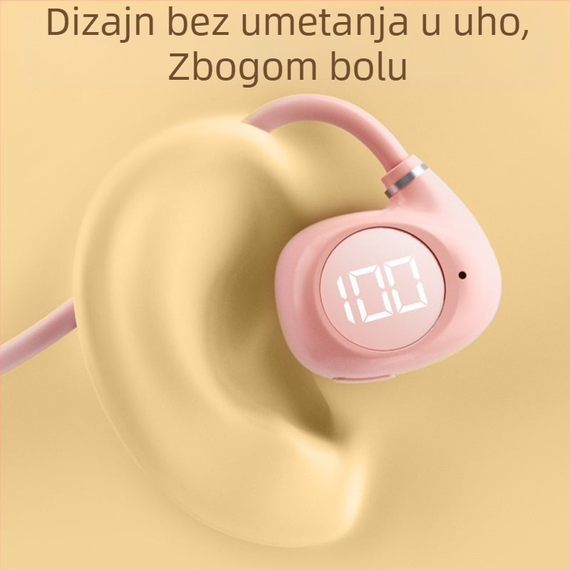 V40 Bluetooth slušalice s kostnom vodljivostom, na glavi za sport, otporne na znoj, domet 10 m, BT 5.3, trajanje >8 sati, IPX3