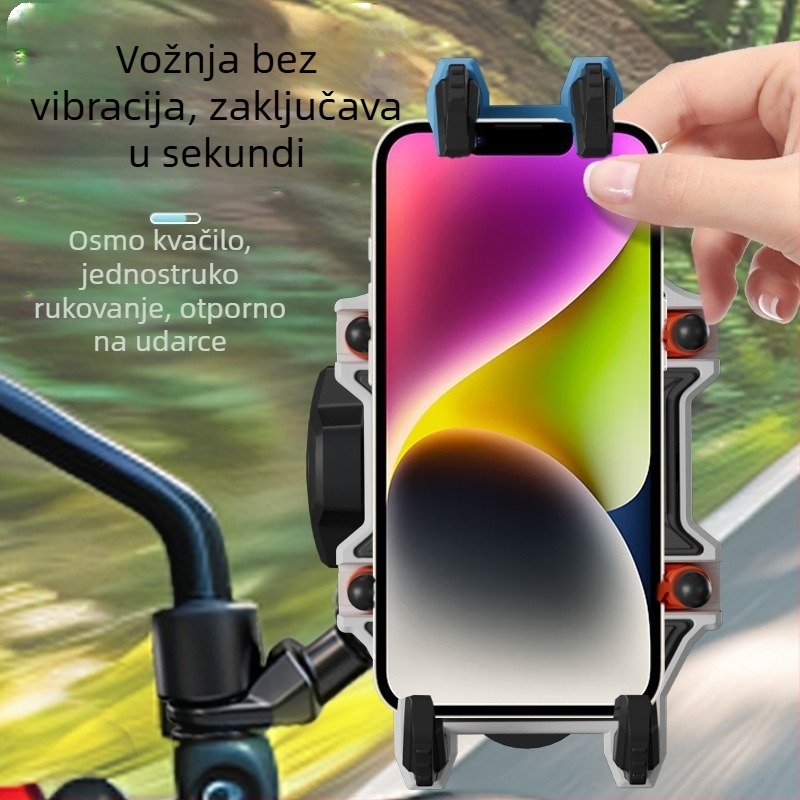 Držač za telefon u automobilu za motocikle i električna vozila, univerzalna konstrukcija od legure, podrška prilagodbi