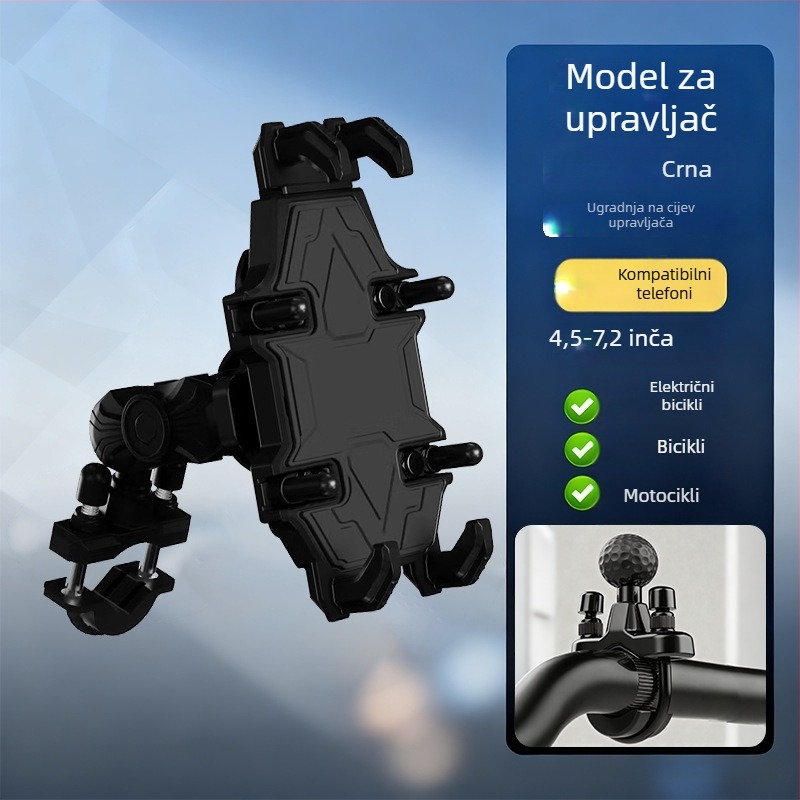 Držač za telefon u automobilu za motocikle i električna vozila, univerzalna konstrukcija od legure, podrška prilagodbi