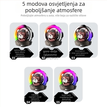 Carlox auto parfemski difuzor s klipom za izlaz zraka i ambijentalnim svjetlom – cvjetni miris, Ambergris; 10–20 ml; isparavanje 61–90 dana; rok trajanja 5 godina