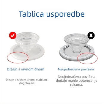 MagSafe magnetski držač za telefon s teleskopskom ručkom, matno prozirni završni sloj, tijelo od PC-a, kompatibilan s Apple uređajima i magnetnim telefonom
