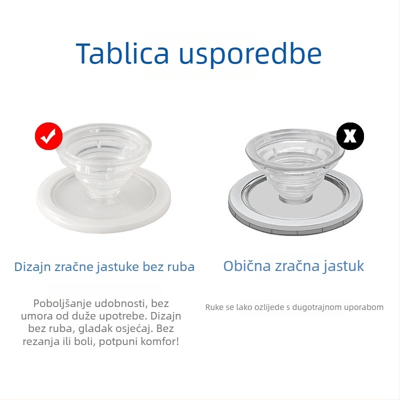MagSafe magnetski držač za telefon s teleskopskom ručkom, matno prozirni završni sloj, tijelo od PC-a, kompatibilan s Apple uređajima i magnetnim telefonom