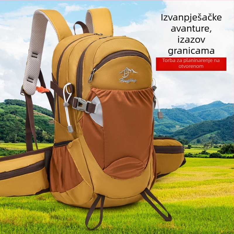 Unisex najlonski ruksak za planinarenje za vanjske sportove, s zračnim jastučićima, poliester podstava