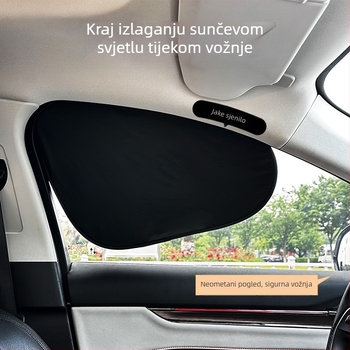 Automobilska sjenila za prozor s elektrostatčkim adhezivnim pričvršćivanjem za privatnost i toplinsku izolaciju, viseća, gusta neprozirna vrsta