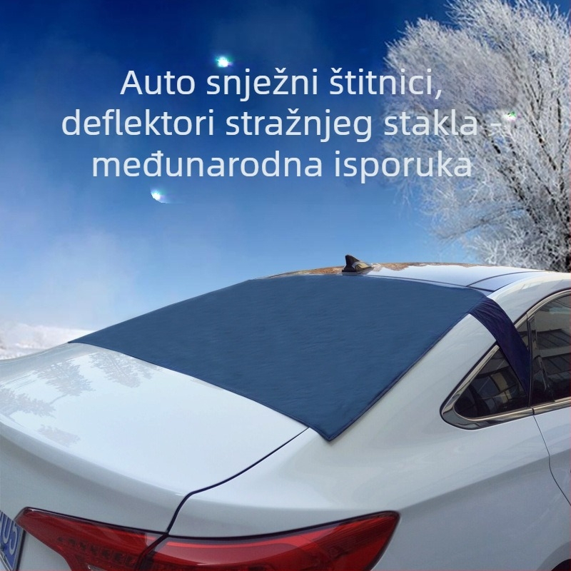 Pokrov prednjeg stakla automobila s magnetskim pričvršćivanjem, snježni štit, univerzalna prilagodba, tkanina s premazom srebra, navlaka za retrovizor