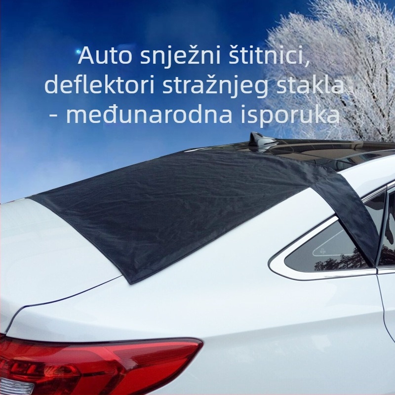 Pokrov prednjeg stakla automobila s magnetskim pričvršćivanjem, snježni štit, univerzalna prilagodba, tkanina s premazom srebra, navlaka za retrovizor