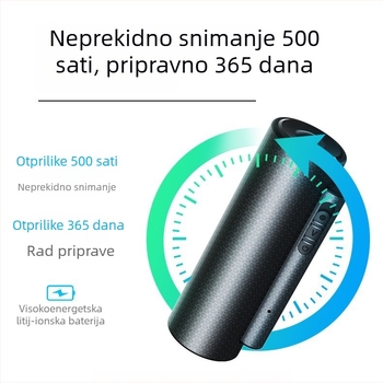 Q76 govorni zapisnik‑olovka s dvostrukim omnidirekcijskim mikrofonima – WAV snimanje, do 500 sati, USB 2.0, uključite za početak snimanja