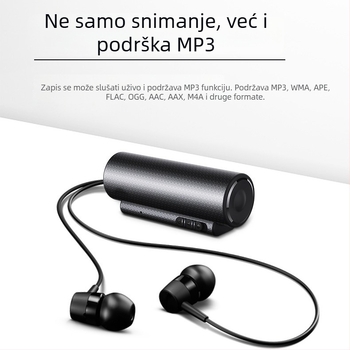Q76 govorni zapisnik‑olovka s dvostrukim omnidirekcijskim mikrofonima – WAV snimanje, do 500 sati, USB 2.0, uključite za početak snimanja