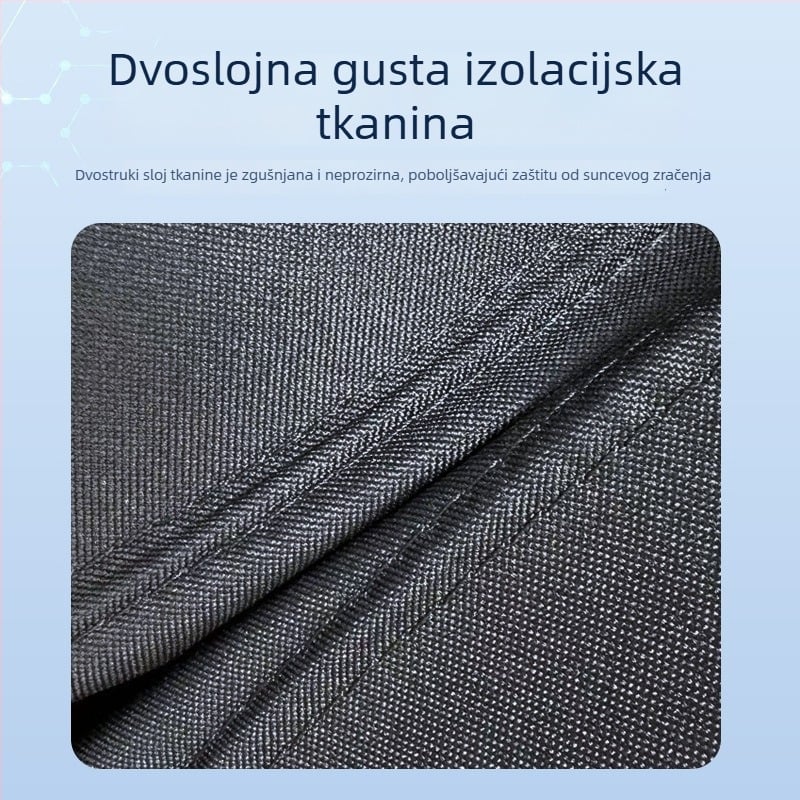 Auto sjenila zavjesa za Lynk & Co 900 – toplinska izolacija i zaštita od sunca – montaža snap-in – materijal: 82B opružno čelika + Oxford tkanina 300D