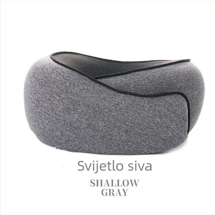 Jastuk za vrat s memorijskom pjenom, U-oblik, za putovanja, let i ured