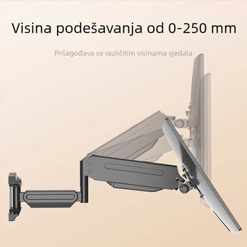 Zidni nosač za zaslon za medicinsku industrijsku opremu, rotirajući, integrirani nosač tipkovnice i zaslona (Materijal: hladno valjani čelik; Model: wm18; Duljina linije: wm18; Težina: 3 kg)