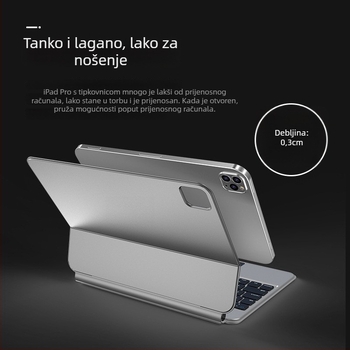 Plutajući kućište s tipkovnicom i magnetskim pokrovom za iPad Air 4 i Pro — zaštita od udaraca, držač, hlađenje