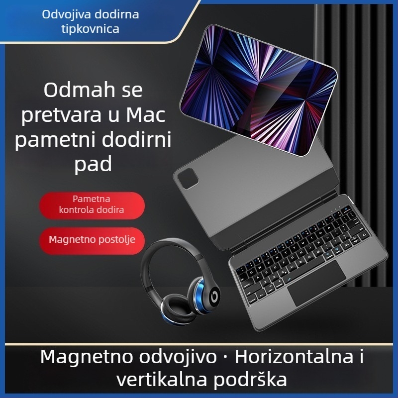 Plutajući kućište s tipkovnicom i magnetskim pokrovom za iPad Air 4 i Pro — zaštita od udaraca, držač, hlađenje