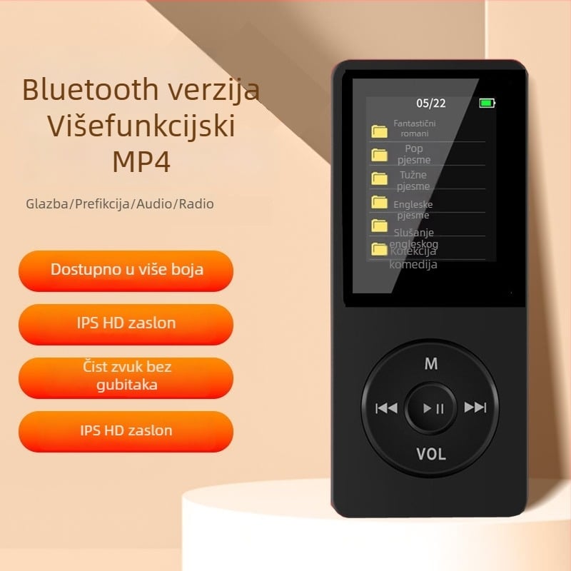 MP3/MP4 player s Bluetoothom, snimanje, podrška TF kartici i USB 2.0