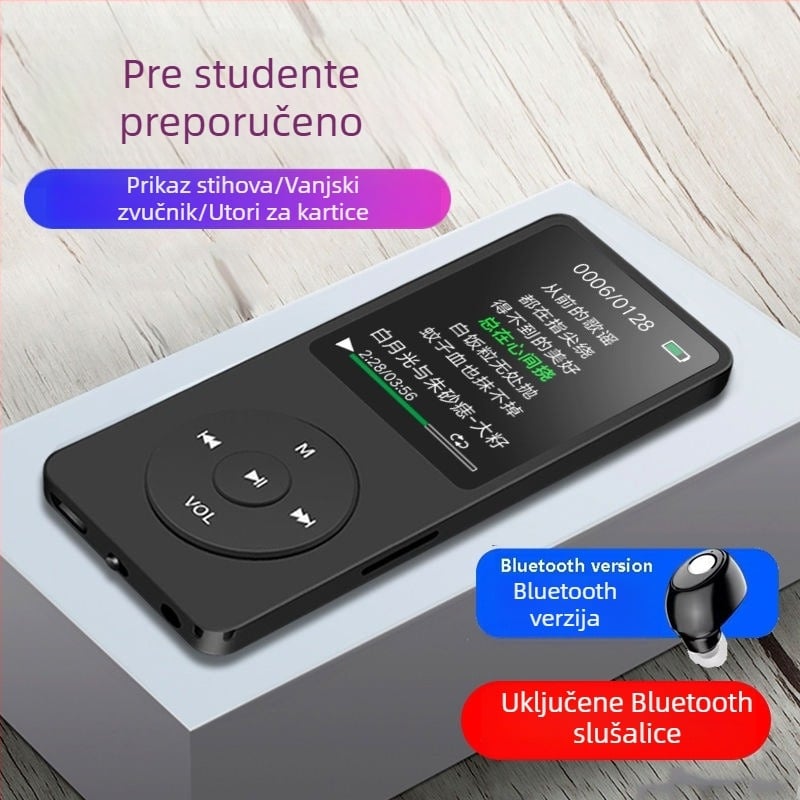 MP3/MP4 player s Bluetoothom, snimanje, podrška TF kartici i USB 2.0