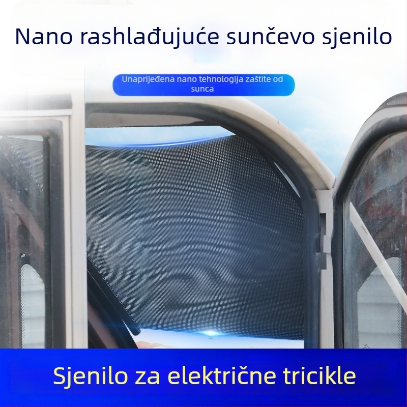 Prednje sunčano sjenilo za tricikl - aluminijska folija, visi, obične zavjese, kompatibilno s drugim modelima, drugim markama automobila