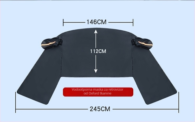 Sjena za prednje staklo automobila, universalna prilagodba, 600D Oxford tkanina, tisak logotipa, mogućnost prilagodbe (600D Oxford tkanina; universal prilagodba; tisak logotipa; mogućnost prilagodbe)